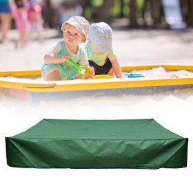 Sandbox Cover, Square Protective Cover for Sand and Toys Away from Dust and Rain, Sandbox Canopy with Drawstring - Green - 200*200cm