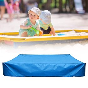 Sandbox Cover, Square Protective Cover for Sand and Toys Away from Dust and Rain, Sandbox Canopy with Drawstring - Blue - 180*180cm