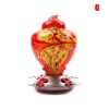 Hummingbird Feeder for Outdoors Hand Blown Colorful Glass Feeder with Ant Moat Gardening Supplies Bird Feeder Ant Proof - g