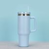 1200ml Stainless Steel Mug Coffee Cup Thermal Travel Car Auto Mugs Thermos 40 Oz Tumbler with Handle Straw Cup Drinkware New In - S - 1200ml