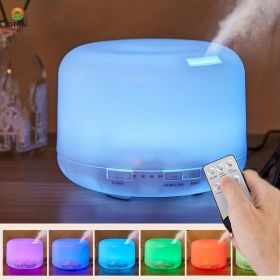 1pc 500ML/17.6OZ Air Humidifier; Aroma Diffuser; Aromatherapy Machine; Remote Control Aromatherapy Machine; Home Essential Oil Diffuser - Colorful Lig