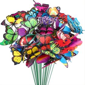 30pcs/50pcs Butterfly Decoration Stakes; Waterproof Garden Butterfly Ornaments For Indoor/Outdoor Christmas Yard Decor - 50 PCs