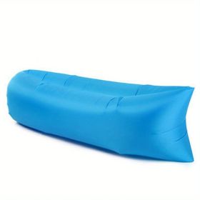 Camping Inflatable Sofa; Lazy Bag 3 Season Ultralight Down Sleeping Bag; Air Bed; Inflatable Sofa Lounger - Blue