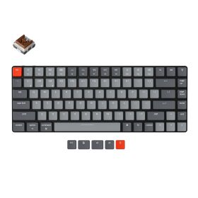 K3 D V2 Ultra-slim Wireless Mechanical Low Profile Keyboard Optical Hot-Swappable Switch White Backlit for Mac Windows - China - Brown Switches