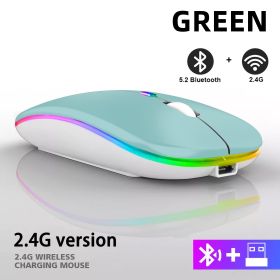 Rechargeable Bluetooth Wireless Mouse with 2.4GHz USB RGB 1600DPI Mouse for Computer Laptop Tablet PC Macbook Gaming Mouse Gamer - Dual Mode Wireless8