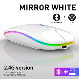 Rechargeable Bluetooth Wireless Mouse with 2.4GHz USB RGB 1600DPI Mouse for Computer Laptop Tablet PC Macbook Gaming Mouse Gamer - Dual Mode Wireless7