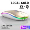 Rechargeable Bluetooth Wireless Mouse with 2.4GHz USB RGB 1600DPI Mouse for Computer Laptop Tablet PC Macbook Gaming Mouse Gamer - Dual Mode Wireless9