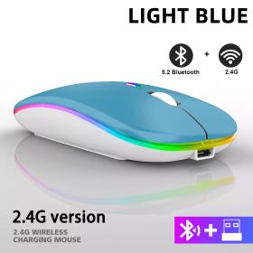 Rechargeable Bluetooth Wireless Mouse with 2.4GHz USB RGB 1600DPI Mouse for Computer Laptop Tablet PC Macbook Gaming Mouse Gamer - Dual Mode Wireless5