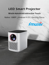 FMUSER Y3 250ANSI 1920x1080 Interactive Android 9.0 Full HD 1080p LED Projector; Dust Proof Portable WIFI Video Projetor Beamer - Android (1G RAM+8G R