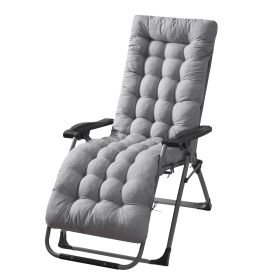 67x22in Chaise Lounger Cushion Recliner Rocking Chair Sofa Mat Deck Chair Cushion - Grey