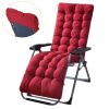 67x22in Chaise Lounger Cushion Recliner Rocking Chair Sofa Mat Deck Chair Cushion - Red