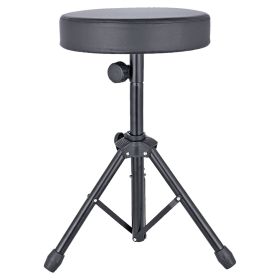 5 Core Drum Throne | Drum Seat Height Adjustable Padded Drum Stool | Guitar Chai with Anti-Slip Feet, Drum Throne for Kids and Adults- DS 01 BLK - Bla