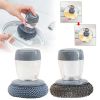 Kitchen Soap Dispensing Palm Brush Cleaner Push-type Brush Kitchen Detergent Tools - A