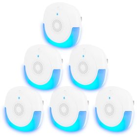 6 Packs Ultrasonic Pest Repellers Plug In Indoor Pest Control Mouse Repellent Chaser Deterrent for Home Kitchen Office Warehouse Hotel - White