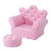 Qaba Kids Sofa Set with Footstool -AS - as picture