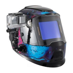 VEVOR True Color Solar Powered Auto Darkening Welding Helmet, 4 Arc Sensor Wide Shade 5-8/9-13 for TIG MIG ARC Welding Hood Mask - Pro
