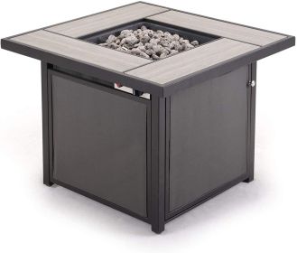 Outdoor 32" Propane Gas Fire Pit Table - Square