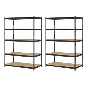 5 Shelf 4000 Lb. 48x18x72" Adjustable Storage Rack Shelves (2 Pack) - 2pack