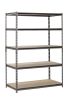 Muscle Rack 48"W x 24"D x 72"H 5-Shelf Steel Freestanding Shelves, Silver-Vein - Silver-Vein