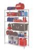 6 Tier Steel Wire Shelf Unit with Liners, Chrome, Capacity 3600 lbs, Adult - 18"dx47.7"wx72"h