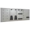 Wall-mounted Peg Boards 4 pcs 15.7"x22.8" Steel - Grey