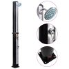 Outdoor Solar Shower with Shower Head and Faucet 10.6 gal - Black