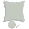 16x16ft Rectangle Sun Shade Sail/Grey - As Picture