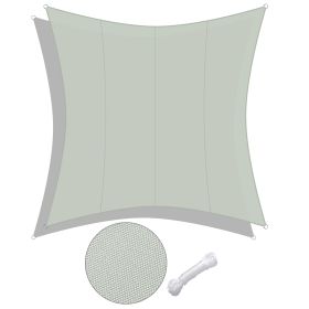 16x16ft Rectangle Sun Shade Sail/Grey - As Picture