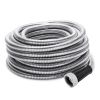 304 Stainless Steel Garden Water Hose Pipe 25/50/75/100FT Flexible Lightweight - 50ft