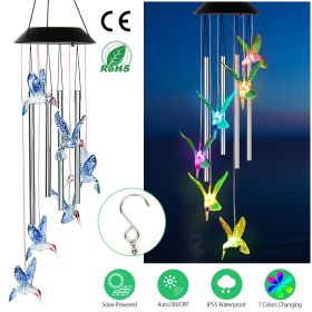 Solar Wind Chime Lights Butterfly Lamp 7 Color Changing String Lights - BlueHummingBird