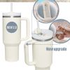 1200ml Stainless Steel Mug Coffee Cup Thermal Travel Car Auto Mugs Thermos 40 Oz Tumbler with Handle Straw Cup Drinkware New In - E - 1200ml