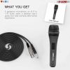 5 CORE Premium Vocal Dynamic Cardioid Handheld Microphone Neodymium Magnet Unidirectional Mic; 16ft Detachable XLR Deluxe Cable to ? Audio Jack; On/Of