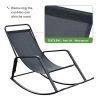 Rocking Lounge Chair,Armchair Rocker with Pillow and Cushion,for Living Room, Bedroom,Navy Blue - 1 Person