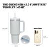 1200ml Stainless Steel Mug Coffee Cup Thermal Travel Car Auto Mugs Thermos 40 Oz Tumbler with Handle Straw Cup Drinkware New In - H - 1200ml