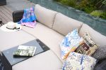 Direct Wicker 4-PC Outdoor Wicker Patio Furniture Sofa Luxury Comfort Wicker Sofa - Brown