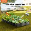 VEVOR Galvanized Raised Garden Bed Planter Box 94.5x47.2x23.6" Flower Vegetable - 94.5x47.2x11.8 inch