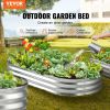 VEVOR Galvanized Raised Garden Bed Planter Box 94.5x47.2x23.6" Flower Vegetable - 70.9x35.4x11.8 inch