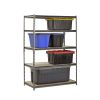 Muscle Rack 48"W x 24"D x 72"H 5-Shelf Steel Freestanding Shelves, Silver-Vein - Silver-Vein