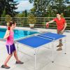 60 Inch Portable Tennis Ping Pong Folding Table with Accessories - Blue