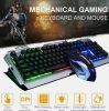 Dragon Metallic Silver Mechanical Gaming Keyboard and Mouse Set - Silver