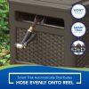 225 ft. Smart Trak Wicker Garden Hose Reel Guide and Hideaway, Java Brown - Java Brown