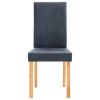 Dining Chairs 4 pcs Gray Faux Leather - Grey