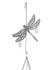 Dragonfly Hanging Hook for Wind Chimes, Bird Feeders, Plants, Memorial Garden - Silver Dragonfly with Crystal Prisms by Weathered Raindrop - Default T