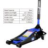 Hydraulic Low Profile and Steel Racing Floor Jack with Dual Piston Quick Lift Pump,3 Ton (6600 lb) Capacity, Blue - as Pic