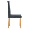 Dining Chairs 4 pcs Gray Faux Leather - Grey