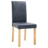 Dining Chairs 4 pcs Gray Faux Leather - Grey