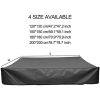 Sandbox Cover, Square Protective Cover for Sand and Toys Away from Dust and Rain, Sandbox Canopy with Drawstring - Black - 150*150cm