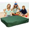 Sandbox Cover, Square Protective Cover for Sand and Toys Away from Dust and Rain, Sandbox Canopy with Drawstring - Green - 120*120cm