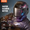 VEVOR True Color Solar Powered Auto Darkening Welding Helmet, 4 Arc Sensor Wide Shade 5-8/9-13 for TIG MIG ARC Welding Hood Mask - Basic