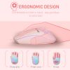 USB/Type C Wired Mouse 1600 DPI RGB Backlit Mice Honeycomb Gaming Mause for Computer iPad Mac Tablet Macbook Air Laptop PC - Type C Pink